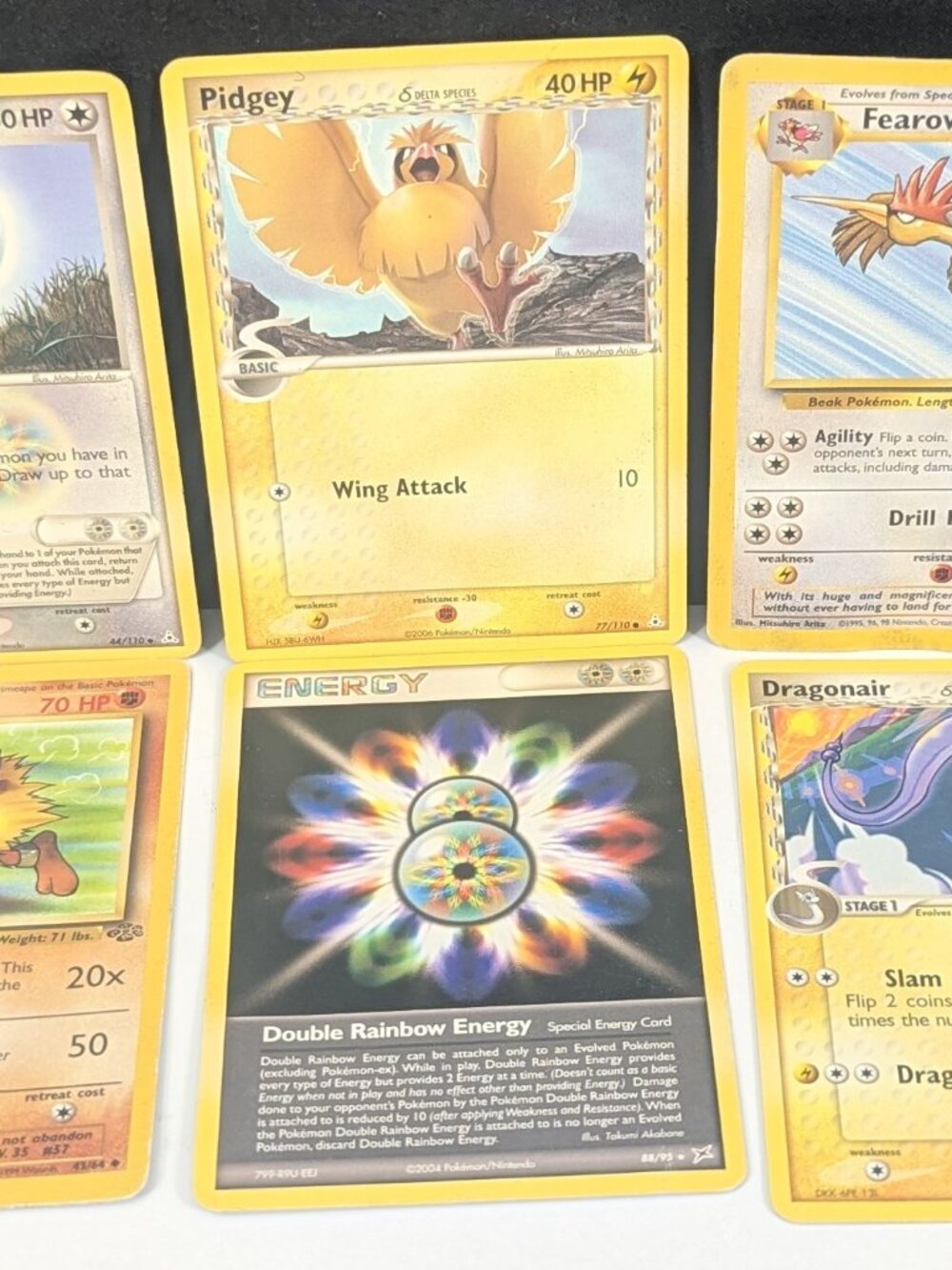 Lot of six Pokémon cards NICE